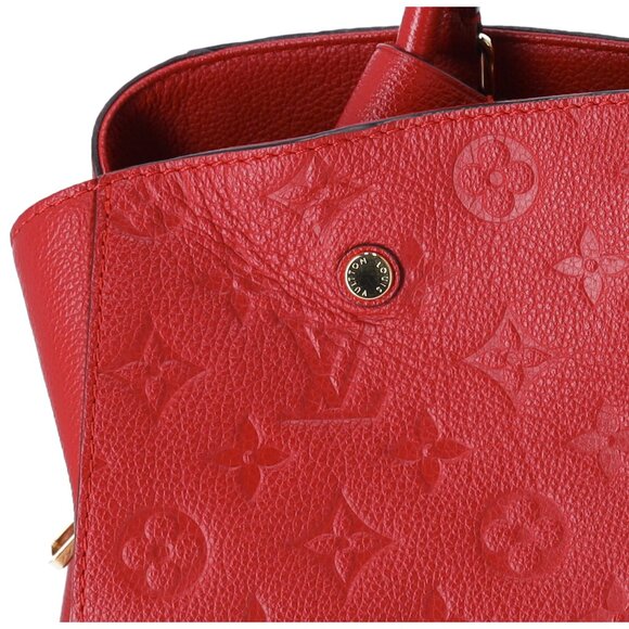 Louis Vuitton Montaigne MM Monogram Empreinte Handbag M41194 Cerise - Picture 5 of 11